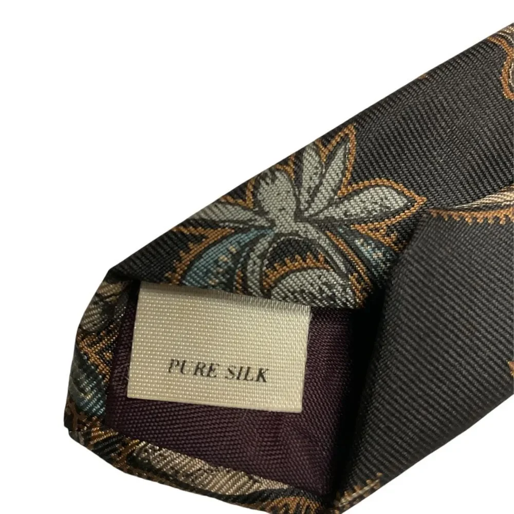 Pinnacle Men's Pure Silk Floral‎ Print Necktie Formal Business